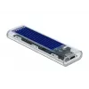 SSD-kotelo DeLOCK 42620 ulkoinen kotelo M.2 NVMe PCIe SSD:lle USB Type-C-liittimellä, läpinäkyvä