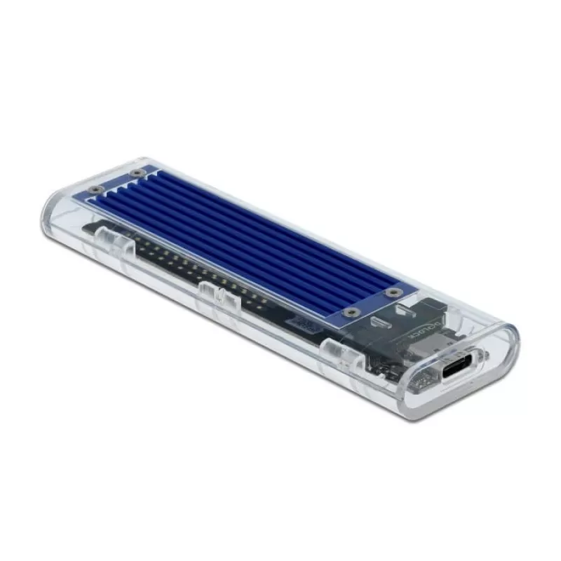SSD-kotelo DeLOCK 42620 ulkoinen kotelo M.2 NVMe PCIe SSD:lle USB Type-C-liittimellä, läpinäkyvä