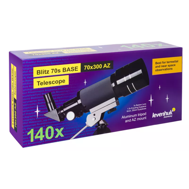 Levenhuk Blitz 70s Base refraktori 140x harmaa