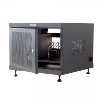 Telinehylly TECHLY 367652 kaapelinhallinta 3M-teippikiinnityksellä, teräs, 550×550×410 mm, musta