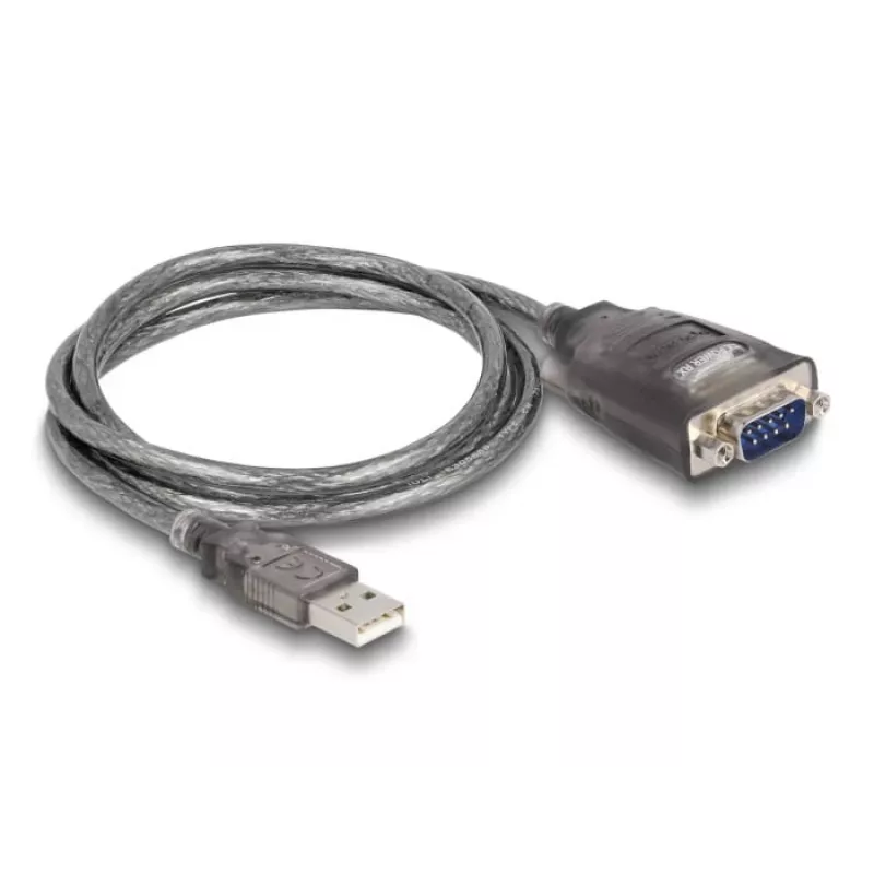 DeLOCK 61400 kaapeliadapteri USB A RS-232 musta