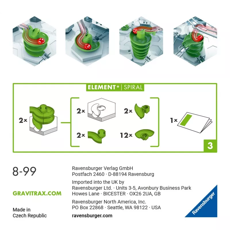 GraviTrax elementti Spiral Ravensburger 22424 monivärinen