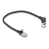Verkkokaapeli DeLOCK RJ45 Cat.6A 0,25 m, musta