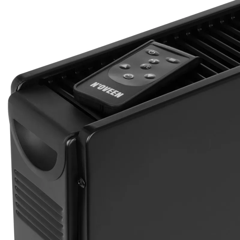 Sähköinen konvektorilämmitin NOVEEN CH7100 — 2000 W, 3 tehotasoa, LCD, ajastin, kaukosäädin, musta