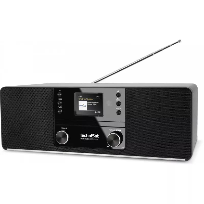 TechniSat DigitRadio 370 CD BT - äänijärjestelmä - 2 x 5 wattia - musta