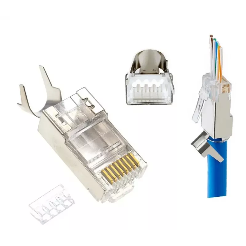 RJ45-liitin GEMBIRD CAT7 8P8C kullattu 15µm FTP/SFTP 50 kpl:n pakkaus