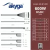 Akyga Basic AK-B1-600 ATX-virtalähde 600 W, 120 mm:n tuuletin, passiivinen PFC, harmaa