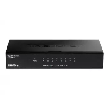 TRENDNET 8-porttinen Gigabit-kytkin metallikotelolla