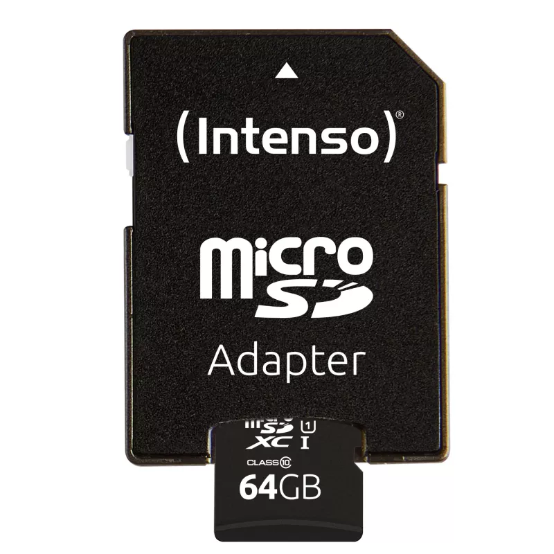 Intenso Performance - flash-muistikortti (microSDXC SD-adapterilla) - 64GB - UHS-I U1 / Class10 - microSDXC UHS-I (3424490)