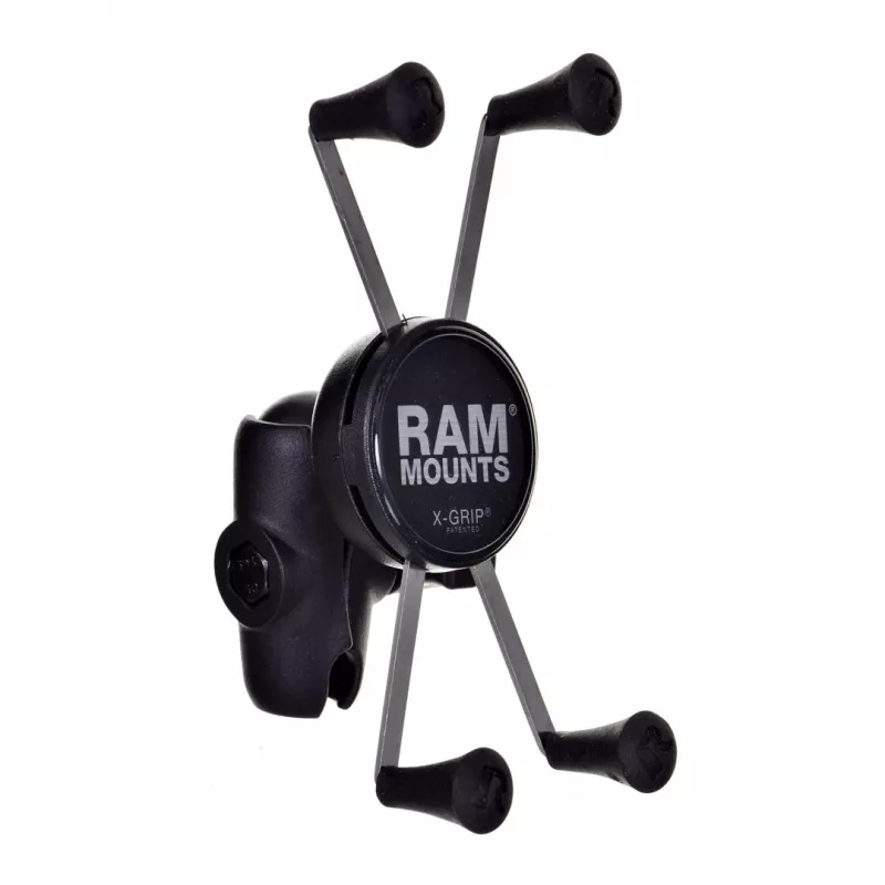 RAM Mounts X-Grip suuri puhelinteline moottoripyörän haarukanvarsipohjalla