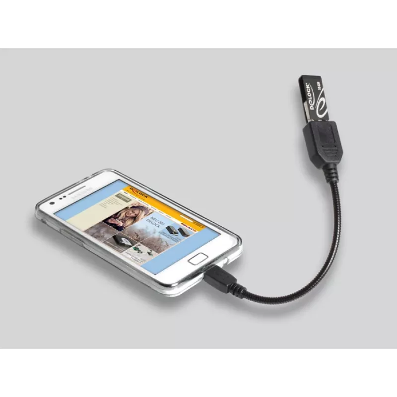 USB-kaapeli Micro-USB B - USB A DELOCK 83293 0,18 m