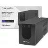 Qoltec Monolith 53775 Line-Interactive UPS-laite, 1200 VA (1,2 kVA) / 720 W, AVR, 4 AC-pistorasiaa, musta
