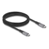 USB-kaapeli DeLOCK 81192 USB4 Gen 2x2 2 m USB-C musta harmaa