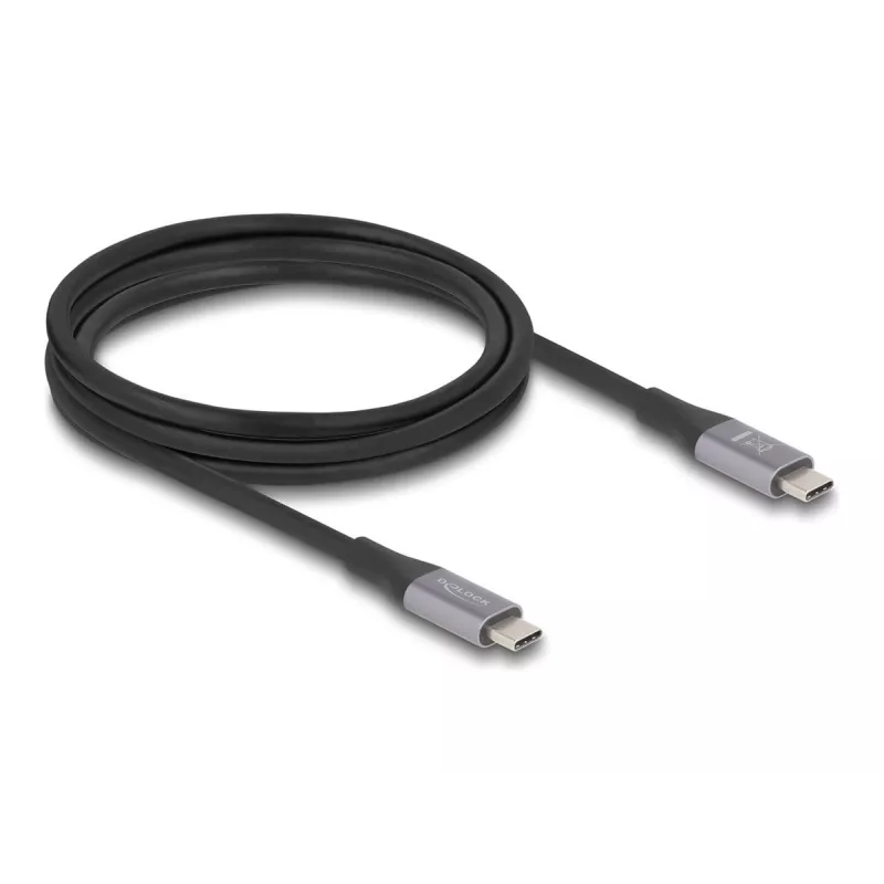 USB-kaapeli DeLOCK 81192 USB4 Gen 2x2 2 m USB-C musta harmaa