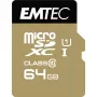 EMTEC Gold+ - flash-muistikortti (SD-sovitin sisältyy) - 64 GB - Class 10 - microSD - kulta (ECMSDM64GXC10GP)