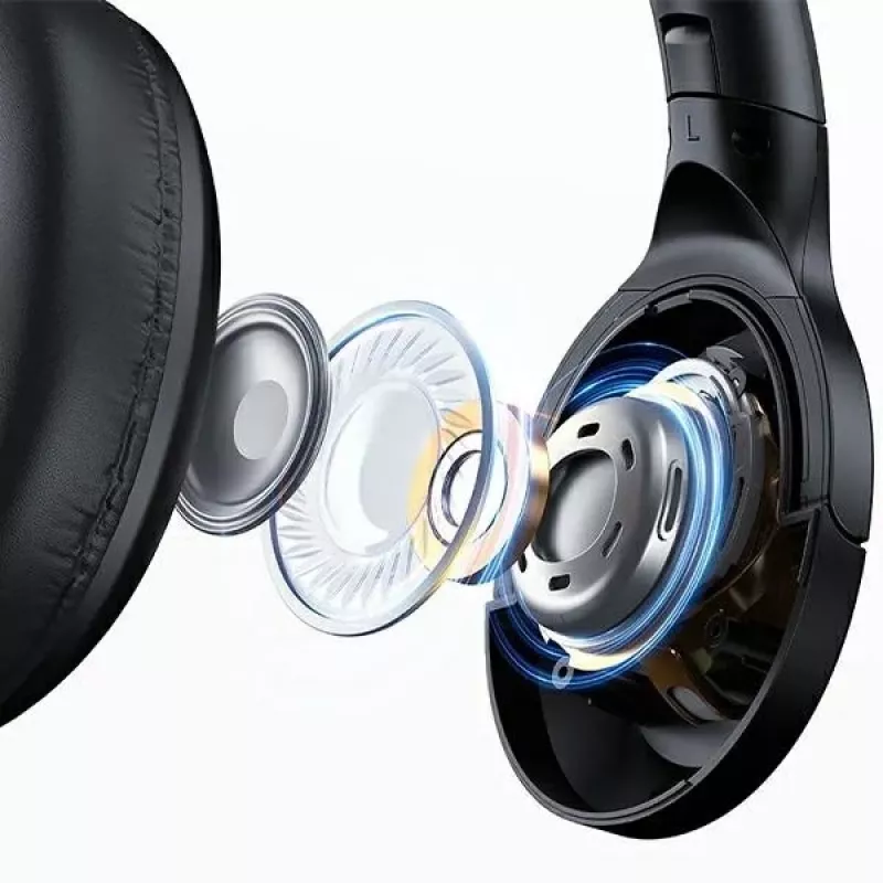 Usams kuulokkeet Bluetooth 5.3 Over-Ear Us-yh sarja musta/musta TDLYEJYS01