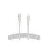Belkin BOOST CHARGE - Lightning-kaapeli - 24-pin USB-C uros - Lightning uros - 2 m - valkoinen - Apple iPad/iPhone/iPod (Lightning)