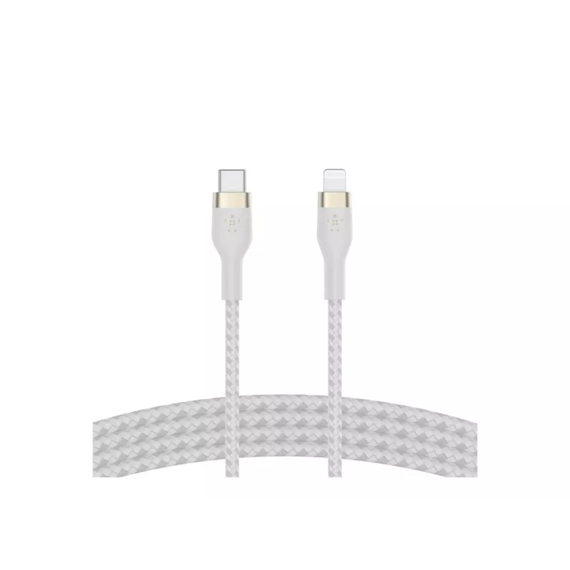 Belkin BOOST CHARGE - Lightning-kaapeli - 24-pin USB-C uros - Lightning uros - 2 m - valkoinen - Apple iPad/iPhone/iPod (Lightning)