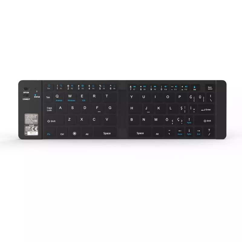 Langaton näppäimistö Inca IBK-579BT Bluetooth 66 näppäintä metallinen hopea