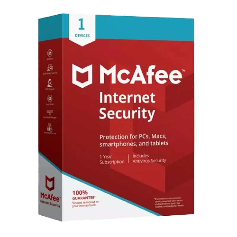 McAfee Internet Security - 1 käyttäjä 1 vuosi, Global