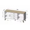 Cama sideboard LOTTA 150 2D3S wotan oak + mat musta