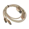 Akasa AK-CBUB42-12GL USB-kaapeli 1,2 m USB 2.0 USB A USB C/Micro-USB B kulta (AK-CBUB42-12GL)