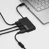 Akyga AK-AD-52 aktiivinen USB-C-keskitin, USB-C (M) - 4x USB-A (F), USB 3.1, 20 cm