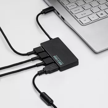 Akyga AK-AD-52 aktiivinen USB-C-keskitin, USB-C (M) - 4x USB-A (F), USB 3.1, 20 cm