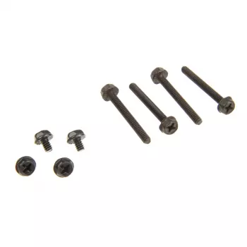 Ruuvi/pultti XSPC MPN musta pituus 6 mm 8 kpl:n pakkaus