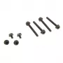 Ruuvi/pultti XSPC MPN musta pituus 6 mm 8 kpl:n pakkaus