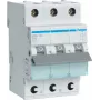 Hager MBS340. Nimellisvirta: 40 A. Tyyppi: B-käyrä, moduulien enimmäismäärä: 3 moduulia. Leveys: 52,5 mm, syvyys: 70 mm, korkeus: 83,4 mm (MBS340)