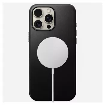 Nomad NM01693185 -puhelinkotelo Apple iPhone 16 Pro Max, nahka/TPU/PC, musta, sopii 17,5 cm (6,9