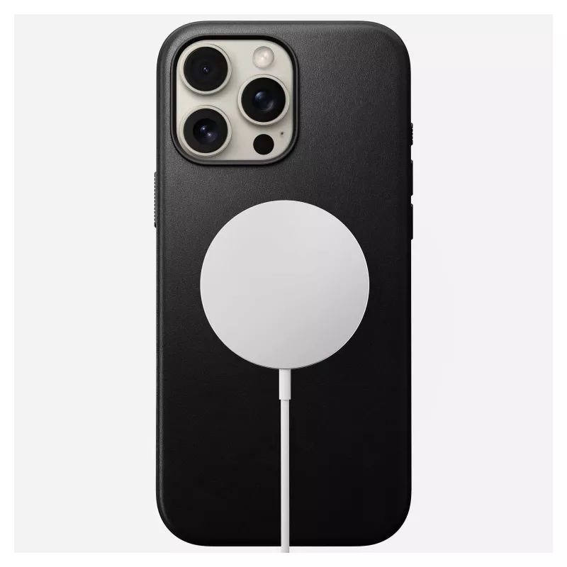 Nomad NM01693185 -puhelinkotelo Apple iPhone 16 Pro Max, nahka/TPU/PC, musta, sopii 17,5 cm (6,9