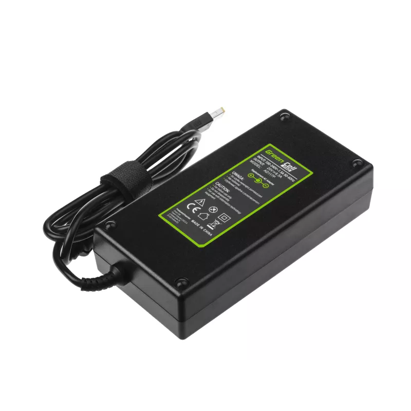 Virtalähde Green Cell AD117P 170W 20V 8,5A Lenovo-kannettaville, sisäkäyttö AC/DC, musta