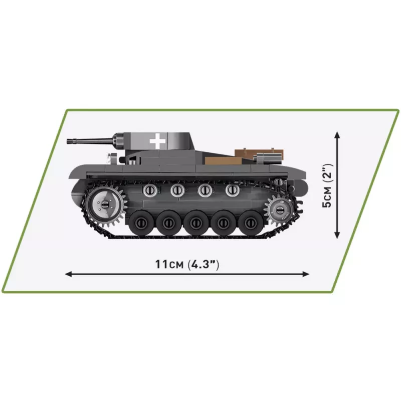 Rakennussarja Cobi Panzer II Ausf. A — 250 osaa, musta