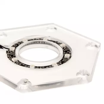 Asennussarja BitsPower Hexagon BP-WTHU-RGB — akryyli läpinäkyvä, 91,4×80×6,5 mm