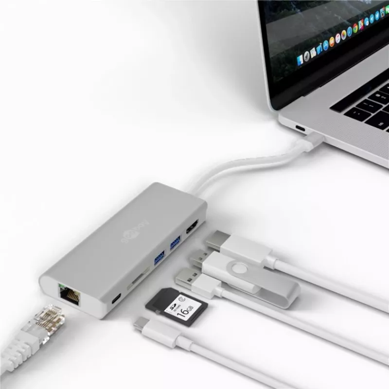 Wentronic goobay - telakointiasema - (USB-C) - 10Mb LAN (76788)