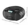 Radio-soitin JVC RC-E444B musta CD-soittimella ja FM-virittimellä