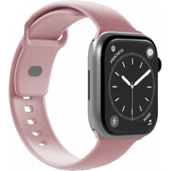 PURO ICON Apple Watch -ranneke 4/5/6/7/SE/8/9/10 40/41/42mm (S/M & M/L) (pölyinen ruusu)
