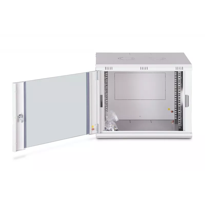 Seinäkiinnitteinen 9U-räkkikotelo DIGITUS Dynamic-N DN-37104, 600 x 450 mm, IP20, avainlukko, kokoamaton