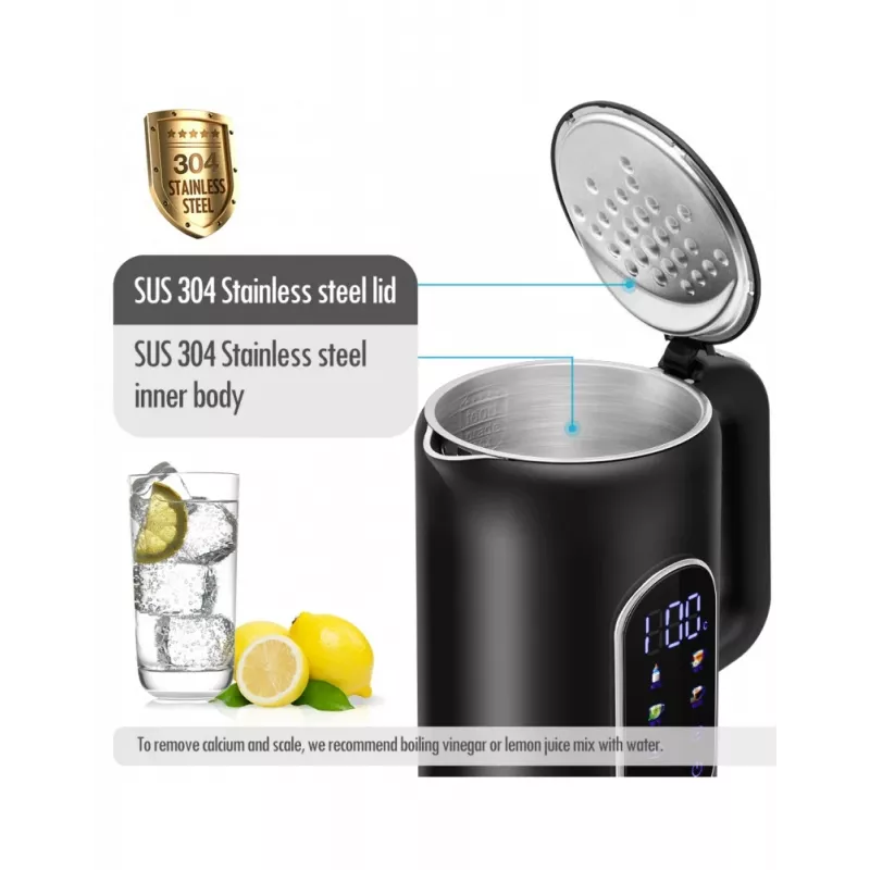 Sähköinen vedenkeitin Forme FKG-2117 1,7 l 2200 W musta