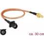 DeLOCK 89676 antennikaapeli FAKRA A (M) – SMB (M), RG-316, 0,3 m