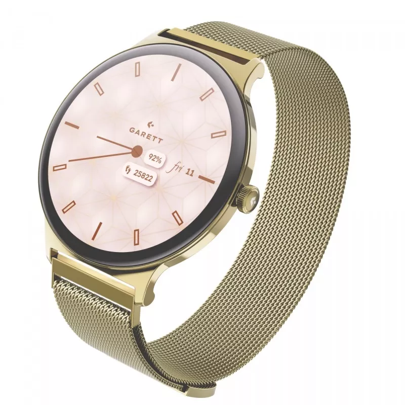 Älykello Garett Verona 2 Gold Mesh Bluetoothilla ja sykemittarilla