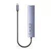 USB-C-keskitin Unitek H1124AGY01 100W PD, HDMI 2.0, 2x USB‑A, 2x USB‑C, SD/microSD-kortinlukija — alumiini