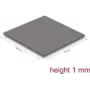 DeLOCK 18472 lämpötyyny 3,2 W/m·K harmaa 100x100x1 mm