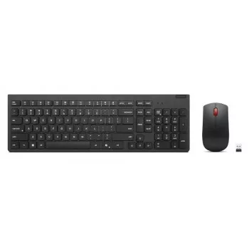 Langaton näppäimistö-hiiri-sarja Lenovo Essential Wireless Combo Gen2 — musta, kompakti asettelu, langaton yhteys
