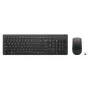 Langaton näppäimistö-hiiri-sarja Lenovo Essential Wireless Combo Gen2 — musta, kompakti asettelu, langaton yhteys