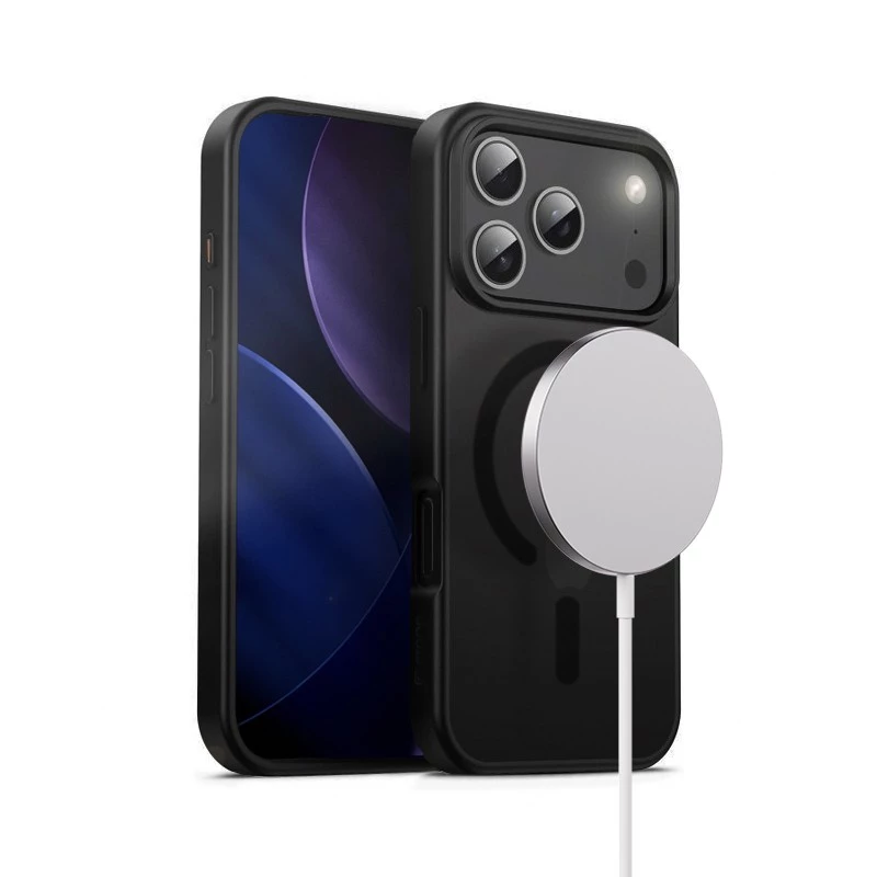 Puhelinkotelo Crong MagSafe iPhone 17 Pro – hybridi musta