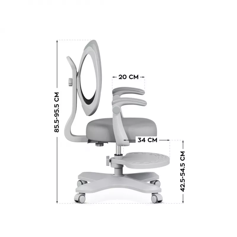 Toimistotuoli mark adler Junior 4.6 harmaa — kompakti ergonominen työtuoli