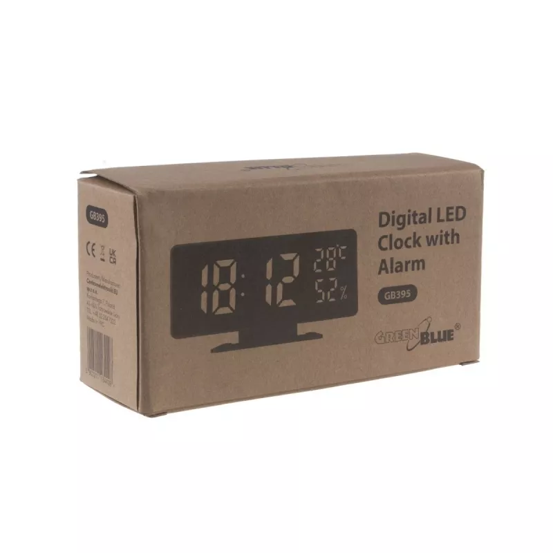 Digitaalinen LED-herätyskello GreenBlue GB395 lämpötilanäytöllä